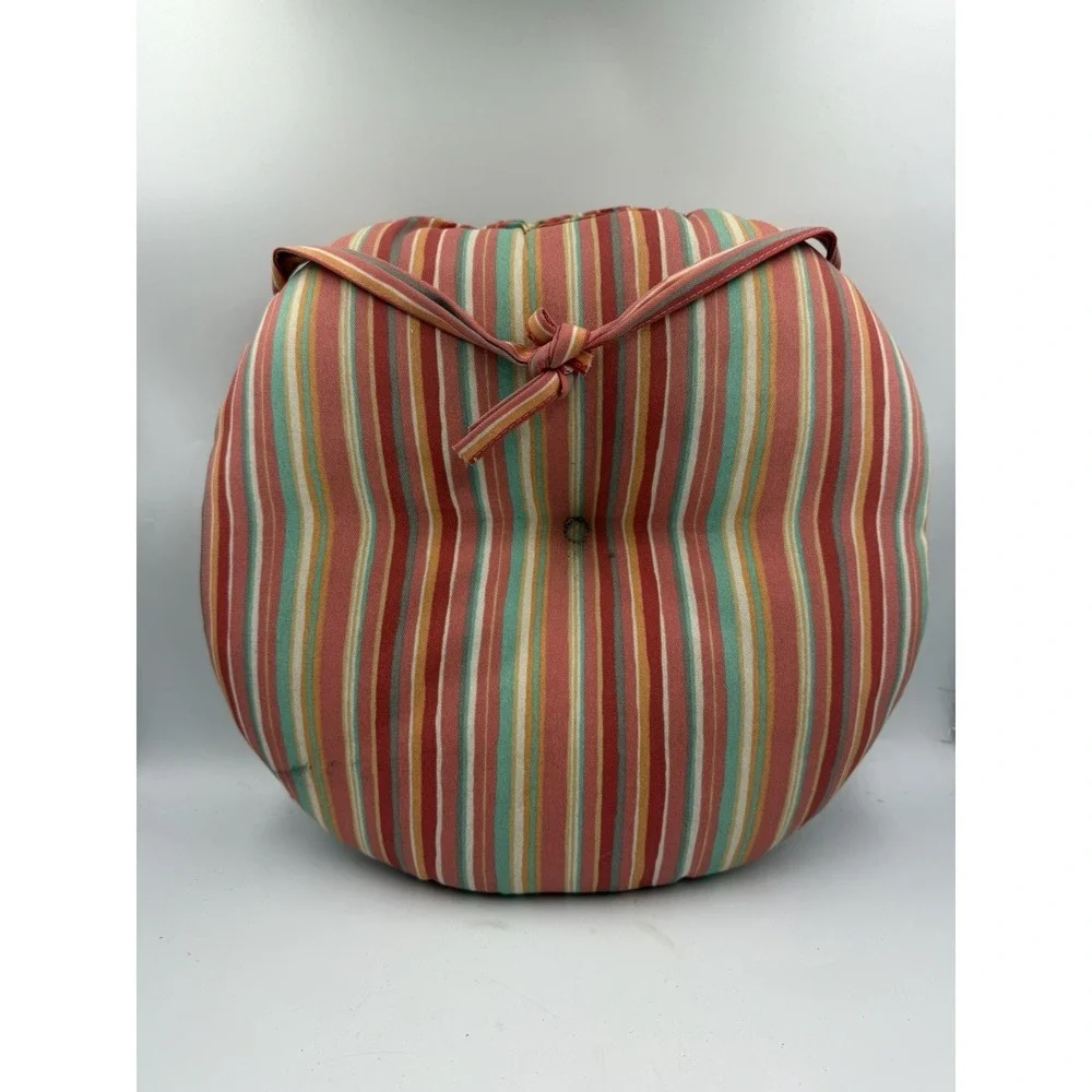 Bistro Chair Cushions Set of 4 Round Outdoor Cushions Water Resistant W/ Ties